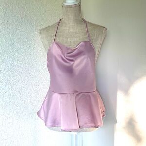 Nasty Gal Blush Pink Satin Top